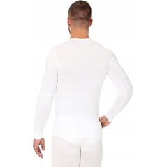Brubeck LS01120A Koszulka męska z długim rękawem biały M