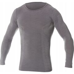 Brubeck LS11600 Koszulka męska z długim rękawem COMFORT WOOL ciemnoszary L