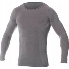 Brubeck LS11600 Koszulka męska z długim rękawem COMFORT WOOL ciemnoszary XXL