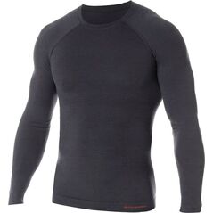 Brubeck LS12820 Koszulka męska z długim rękawem ACTIVE WOOL grafitowy XXL