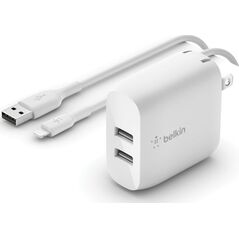 Ładowarka Belkin WCD001VF1MWH 2x USB-A 3 A (WCD001vf1MWH)