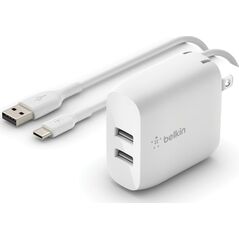 Ładowarka Belkin WCE001VF1MWH 2x USB-A 3 A (WCE001vf1MWH)