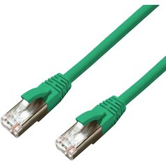 MicroConnect CAT6A S/FTP 15m Green LSZH