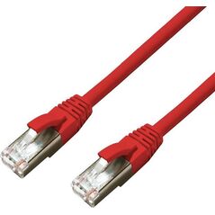 MicroConnect CAT6A S/FTP 0.5m Red LSZH