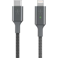 Kabel USB Belkin USB-C - Lightning 1.2 m Szary (CAA006BT04GR)