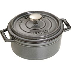 STAUB Staub Cocotte 12cm round Graphite grey, cast iron