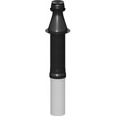 Ricom WYJSCIE PIONOWE KONC +OBEJMA (CZARNE) DN80/125