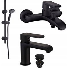 Bateria wannowa Invena INVENA SIROS BATERIA WANNOWA CZARNA
