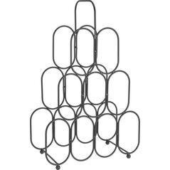 Home Styling Collection Stojak metalowy czarny WINO regał szafka półka na butelki wina - 9 butelek