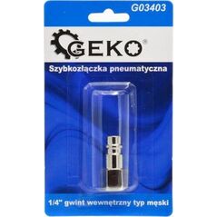 Geko SZYBKOZŁĄCZKA PNEUMATYCZNA TYP MĘSKI 1/4" GWINT WEWNĘTRZNY (BLISTER) (10/100) G03403 GEKO
