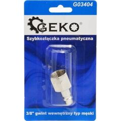 Geko SZYBKOZŁĄCZKA PNEUMATYCZNA TYP MĘSKI 3/8" GWINT WEWNĘTRZNY (BLISTER) (10/100) G03404 GEKO