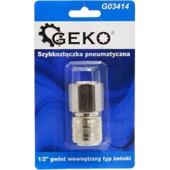 Geko SZYBKOZŁĄCZKA PNEUMATYCZNA TYP ŻEŃSKI 1/2" GWINT WEWNĘTRZNY (BLISTER) (10/100) G03414 GEKO