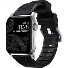 Nomad NOMAD Strap Rugged V2 Black 44mm / 42mm Connector Silver