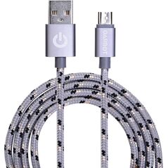 Kabel USB Garbot USB-A - microUSB 1 m Szary (JAB-6824158)