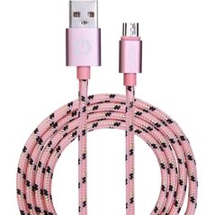 Kabel USB Garbot USB-A - microUSB 1 m Różowy (JAB-6824159)