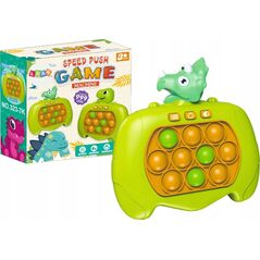LeanToys Gra Zręcznościowa Pop-It Konsola 999 Poziomów Dinozaur Zielona A