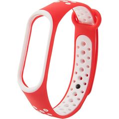 Hurtel Zamienna silikonowa opaska pasek do Xiaomi Mi Band 4 / Mi Band 3 Dots czerwono-biały