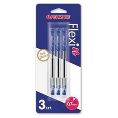 Penmate Długopis Flexi N niebieski 3szt PENMATE