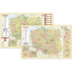 EkoGraf Podkładka na biurko - Mapa adm. i kodowa Polska