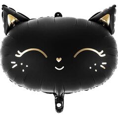 Party Deco Balon foliowy Kotek Czarny 48x36cm