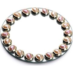 Affek Design ELIA PINK Podstawka art. dekoracyjny śr:15xh1cm