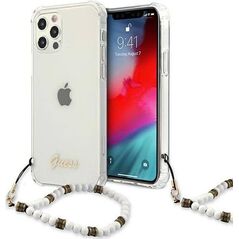 Guess Guess GUHCP12MKPSWH iPhone 12/12 Pro 6,1" Transparent hardcase White Pearl