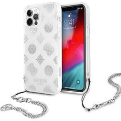Guess Guess GUHCP12LKSPESI iPhone 12 Pro Max 6,7" srebrny/silver hardcase Peony Chain Collection