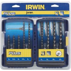 Wiertło Irwin IRWIN ZESTAW 9szt. SPEEDHAMME PLUS 5x110, 5.5x110, 5.5x160, 6x110, 6x160x2szt, 8x160, 10x160, 12x160 IRWIW2039501