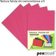 Penword Tektura falista PENWORD A4 5ark. - ciemnoróżowa Penword TARGI