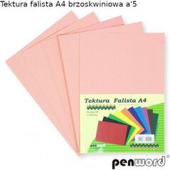 Penword Tektura falista PENWORD A4 5ark. - brzoskwiniowa Penword TARGI
