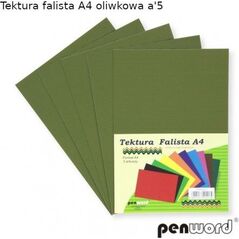 Penword Tektura falista PENWORD A4 5ark. - oliwkowa Penword TARGI