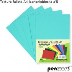 Penword Tektura falista PENWORD A4 5ark. - jasnoniebieska Penword TARGI