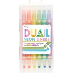 Ooly Flamastry neonowe Dual Liner 6 kolorów