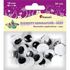 Titanum Oczy bez kleju i rzęs 18mm 24szt