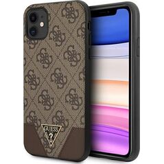 Guess Guess GUHCN61PU4GHBR iPhone 11 6,1" brązowy/brown hardcase 4G Triangle Collection