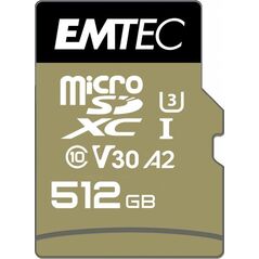 Karta Emtec Speedin Pro MicroSDXC 512 GB Class 10 UHS-I/U3 A2 V30 (ECMSDM512GXC10SP)