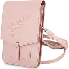 Guess Torebka Guess GUWBRSAVSPI różowy/pink Saffiano Script