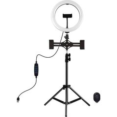 Lampa pierścieniowa Puluz PKT3070B LED 26 cm ze statywem i mocowanie do smartfona