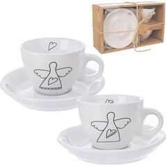 Orion Filiżanka do kawy, espresso, porcelanowa, biała, 90 ml, 2 sztuki