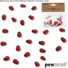 Penword DEKORACJE DREWNIANE DDR-02 BIEDRONKI 8x11mm a24 Penword