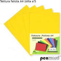 Penword Tektura falista PENWORD A4 5ark. - żółta Penword