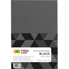 Happy Color Arkusze piankowe A4, 5 ark, czarny, Happy Color Happy Color