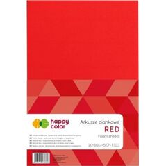 Happy Color Arkusze piankowe A4, 5 ark, czerwony, Happy Color Happy Color