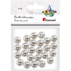 Titanum Perełki TITANUM 12mm 20g białe Titatnum Kreatywne