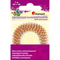 Titanum Taśma z kryształkami TITANUM 12mm/1m pomarańcz Titatnum Kreatywne