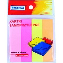 SCHEMAT Kartki samoprzylepne SCHEMAT 0762 Rozmiar: 19 x 76mm Schemat