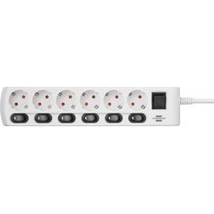 Listwa zasilająca Brennenstuhl Socket Line 6 gniazd 2 m biała (1153110126)