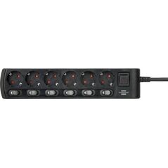 Listwa zasilająca Brennenstuhl Socket Line 6 gniazd 2 m czarna (1153110116)