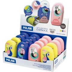 Milan Temperówko-Gumka Capsule Peacock (16szt) MILAN