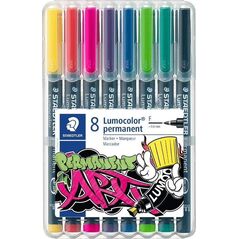 Staedtler Foliopis Lumocolor ART F wodoodporny 8 kolorów